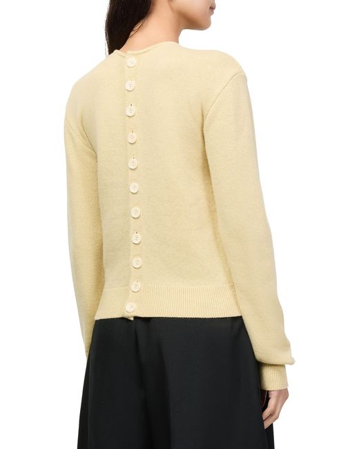 Lemaire Yellow Reversible Buttoned Sweater