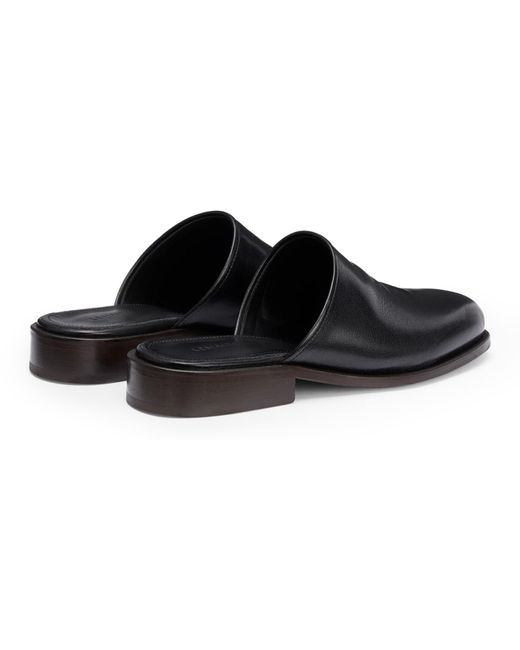 Lemaire Black Square Mules