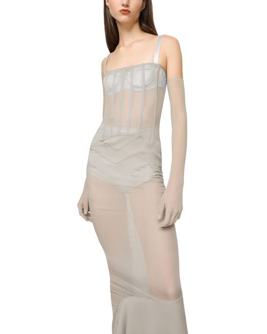 Dolce & Gabbana White Kim Floor-length Dress