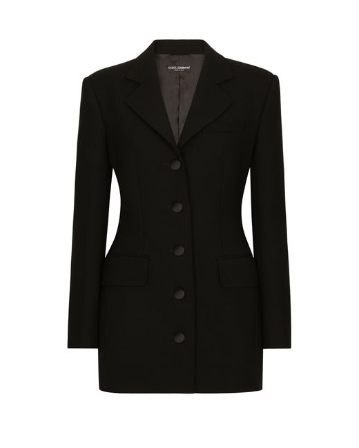 Dolce & Gabbana Black Wool Cady Dolce-fit Jacket