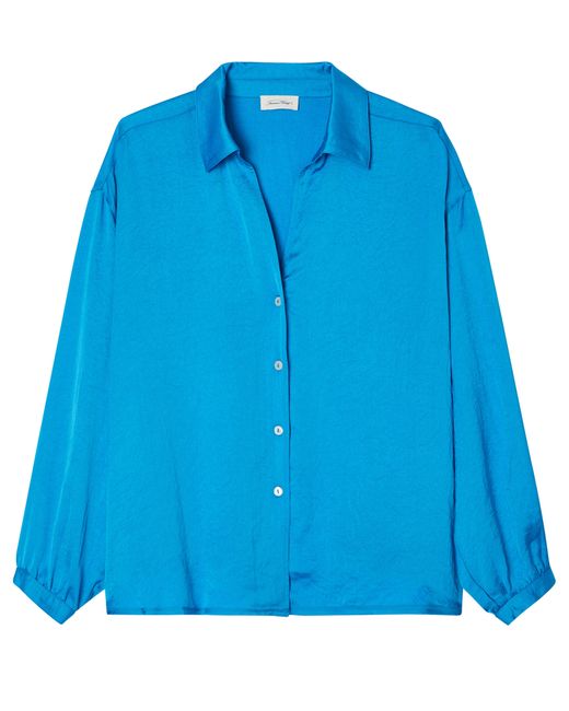 American Vintage Blue Hemd Widland