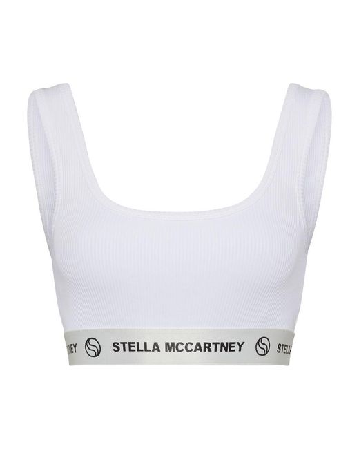Stella McCartney White Wave Tape Crop Top