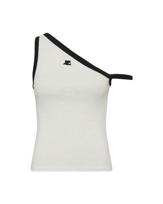 Courreges Tank Top in White | Lyst