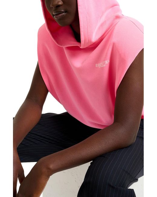 Essentiel Antwerp Dodoni Sleeveless Hoodie in Pink | Lyst Canada