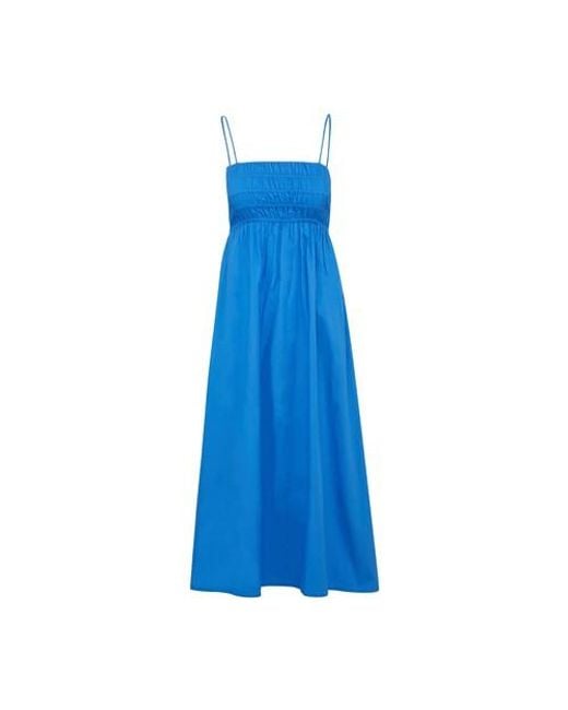 Faithfull The Brand Blue Marieka Midi Dress