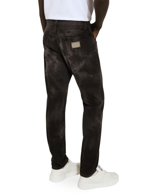 Dolce & Gabbana Black Regular-fit Denim Jeans for men