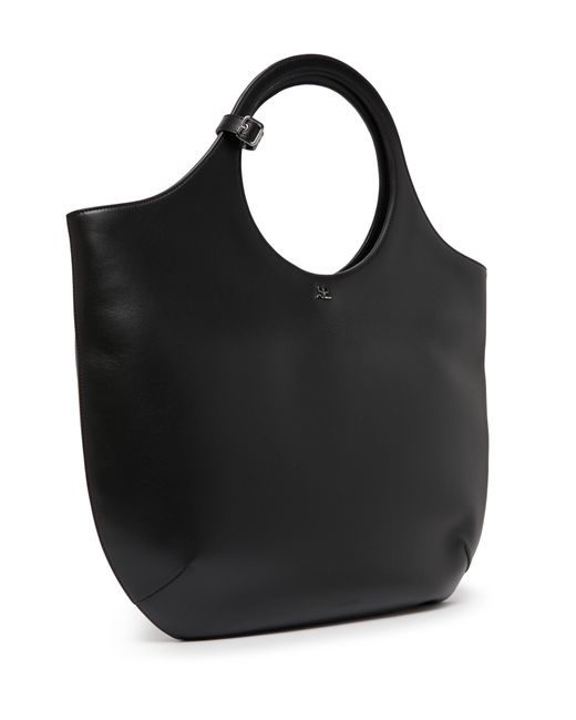 Courreges Black Large Holy Leather Bag