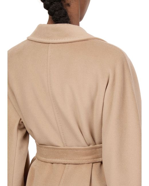 Max Mara Natural Mantel Mit Gürtel Madame 101801
