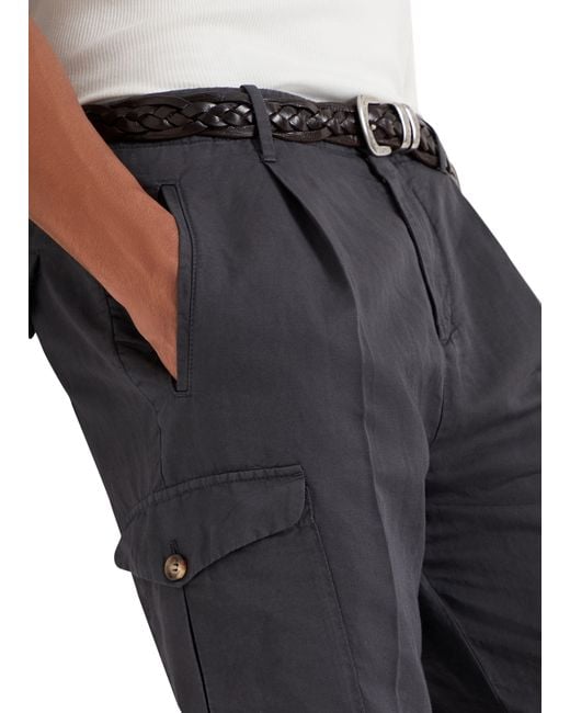 Brunello Cucinelli Gray Ergonomic-Fit Pants for men
