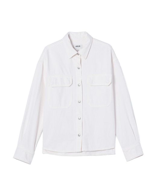 Agolde White Gwen Denim Shirt