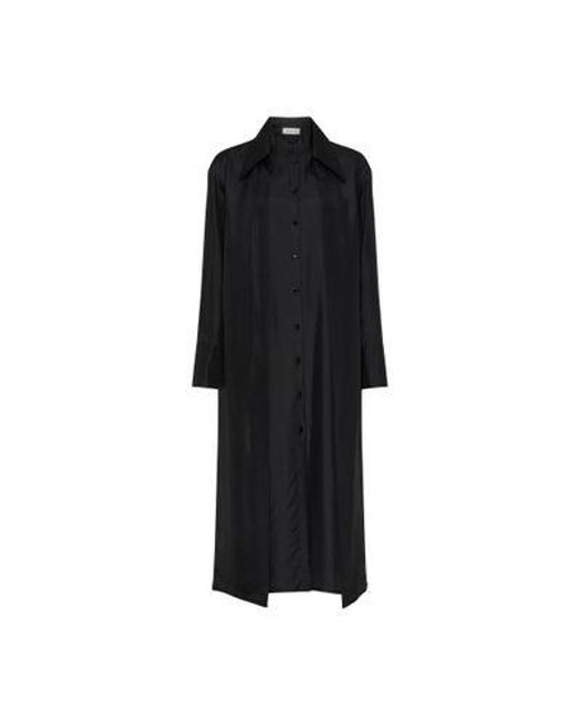 Rohe Black Silk Midi Dress