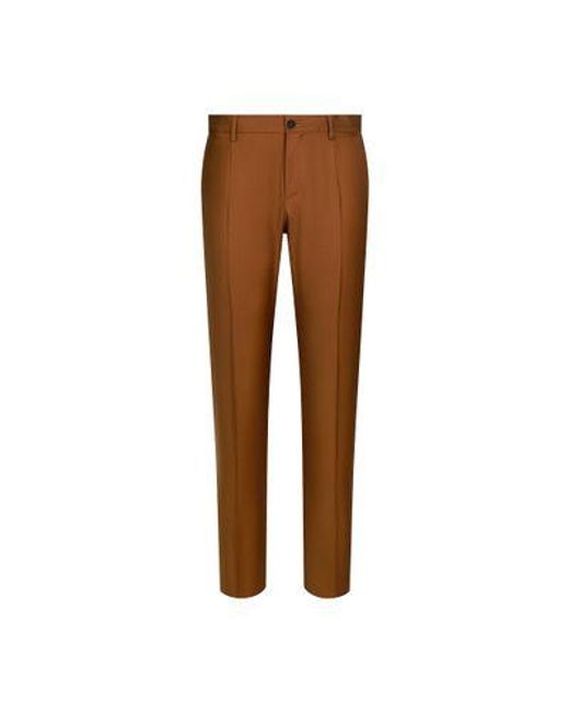 Dolce & Gabbana Brown Tailored Virgin Wool Pants for men