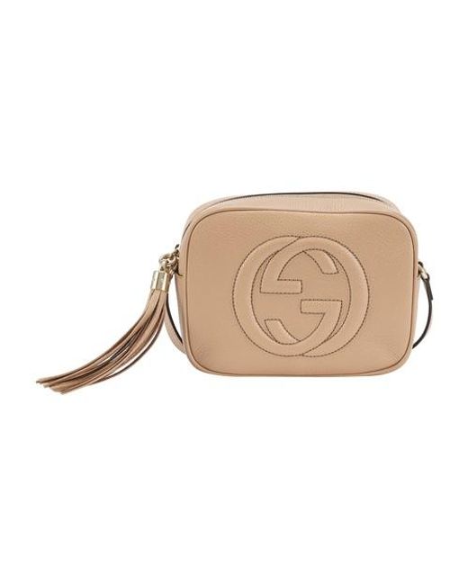 Sac Porté Épaule En Cuir Texturé Soho Disco Gucci en coloris Natural