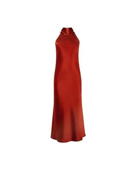 Galvan Red Cropped Sienna Dress