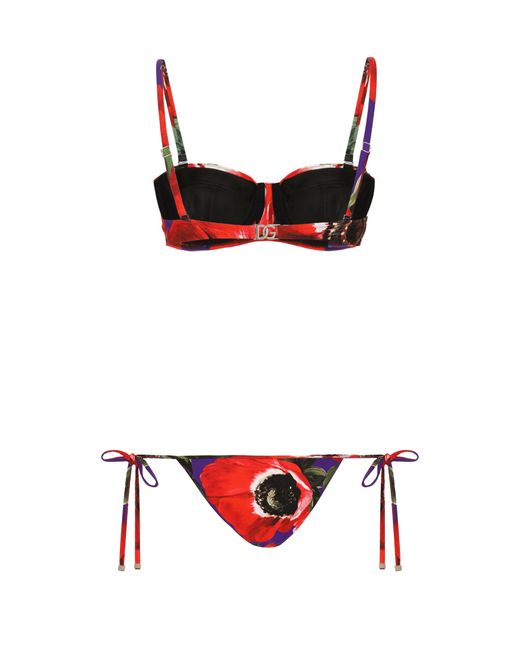 Dolce & Gabbana Red Triangle Bikini