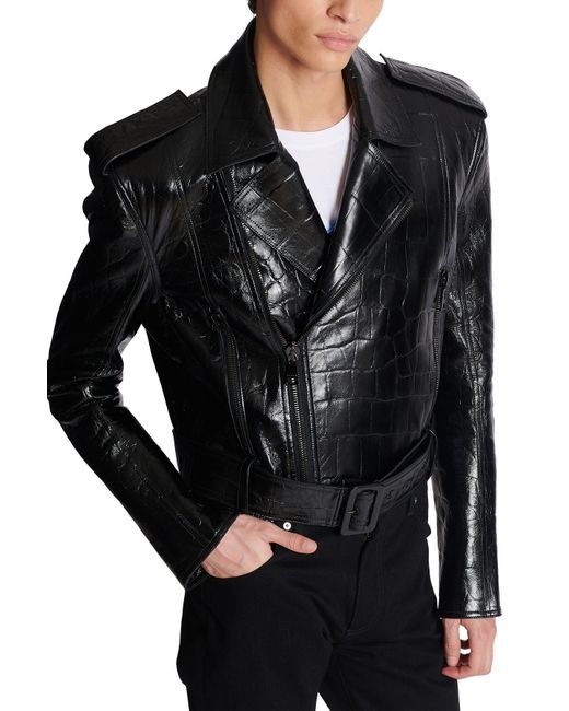 Balmain crocodile best sale jacket