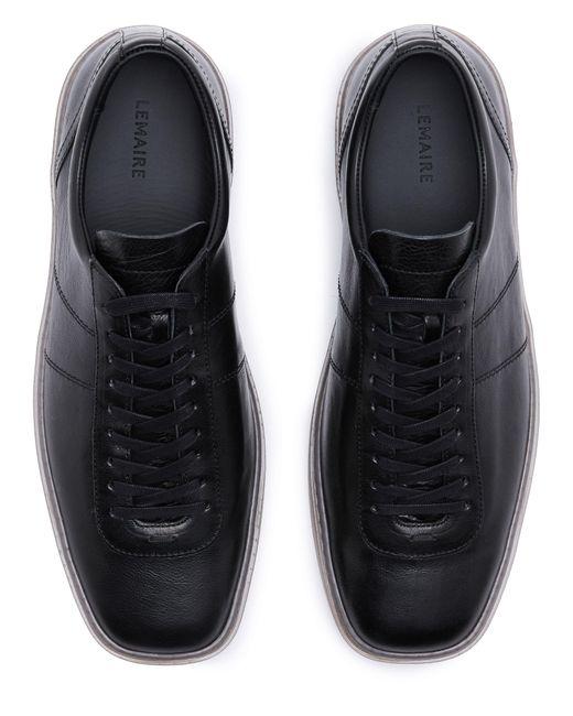 Lemaire Black Linoleum Basic Laced Up Trainers for men