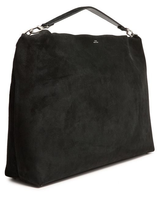 Totême  Black Scoop Suede Tote Bag