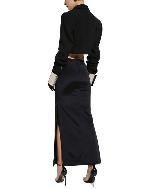 Jupe longue avec fentes Cady Dolce & Gabbana en coloris Black