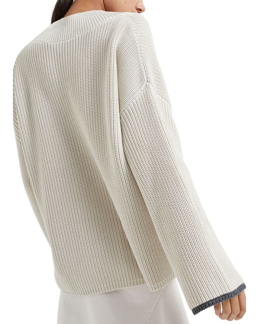 Brunello Cucinelli White Pullover aus Baumwolle