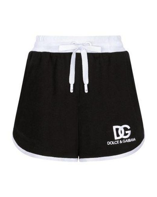 Dolce & Gabbana Black Jersey Shorts