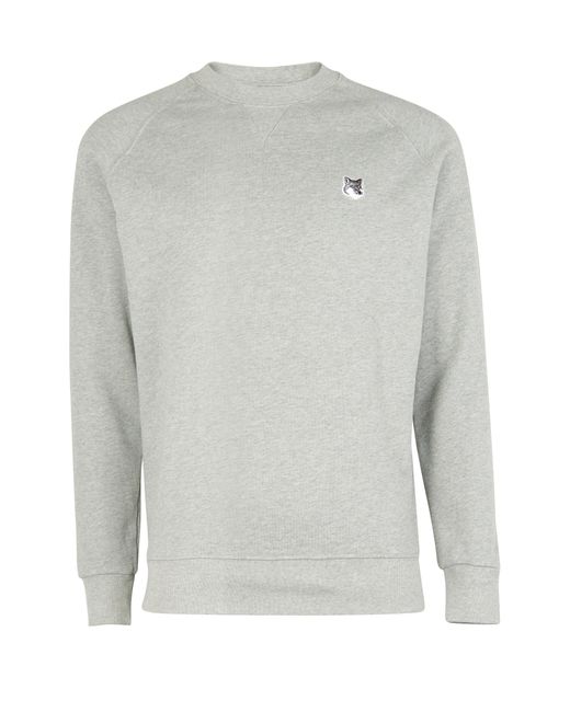Sweatshirt patch Fox head Maison Kitsuné pour homme en coloris Gray