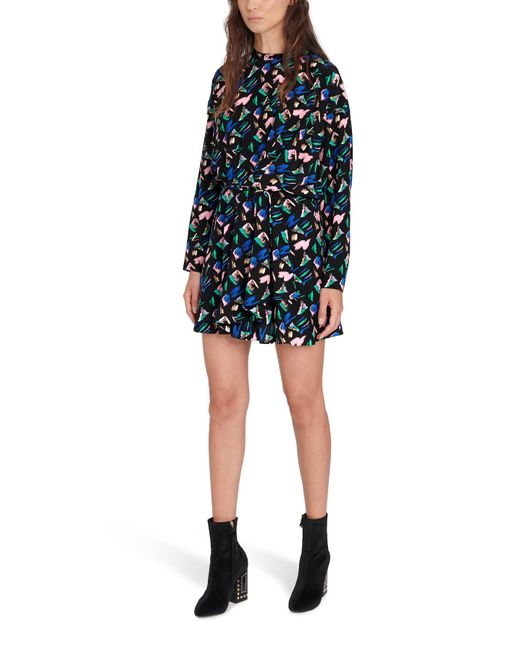 Louis Vuitton Silk Splash Print Dress in Blue | Lyst Australia