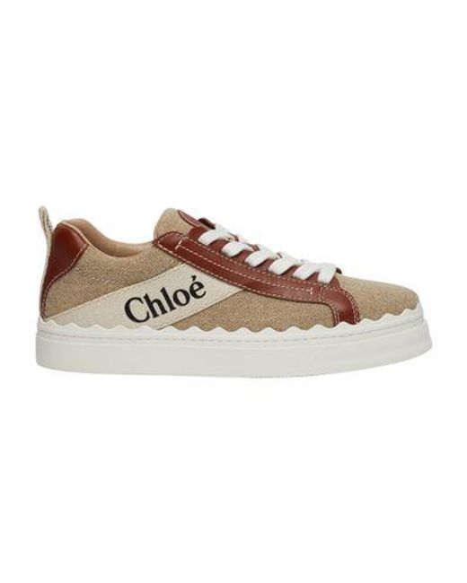 Chloé Brown Lauren Canvas Sneakers
