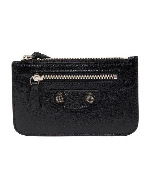 Balenciaga Leather Le Cagole Card And Coin Holder in Black Lyst