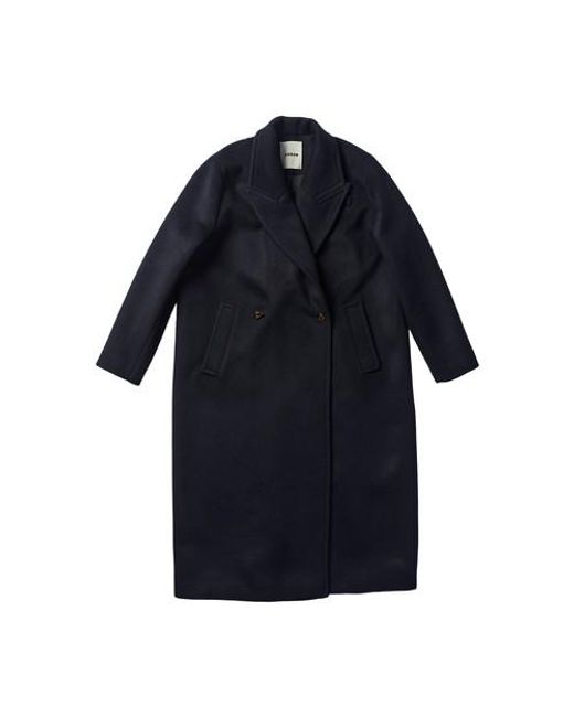 Aeron Haven Coat With Long Collar Detail in Blue | Lyst UK