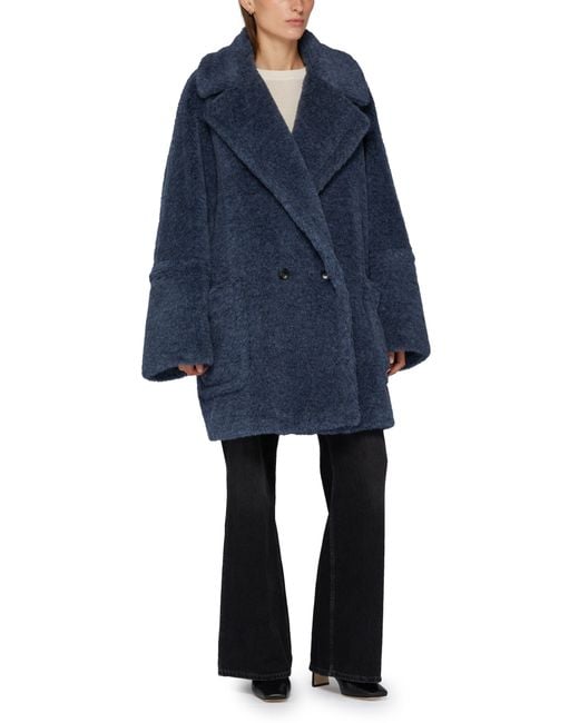 Manteau Court Teddy Bear Tedgirl Max Mara en coloris Bleu Lyst