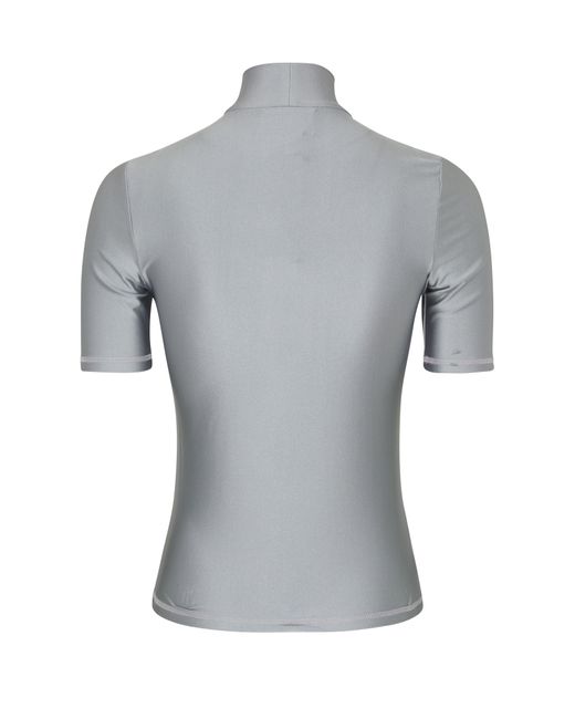 Coperni Gray High Neck Fitted Top