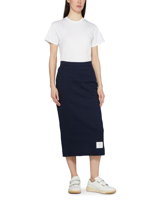 Thom Browne Blue Long Skirt