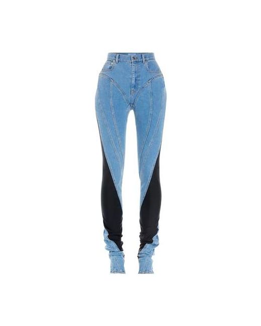 Mugler Blue Slim-cut Trousers