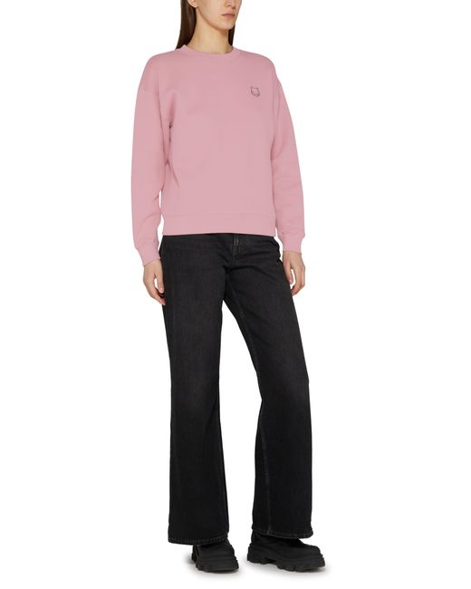 Maison Kitsuné Pink Bold Fox Head Patch Comfort Sweatshirt