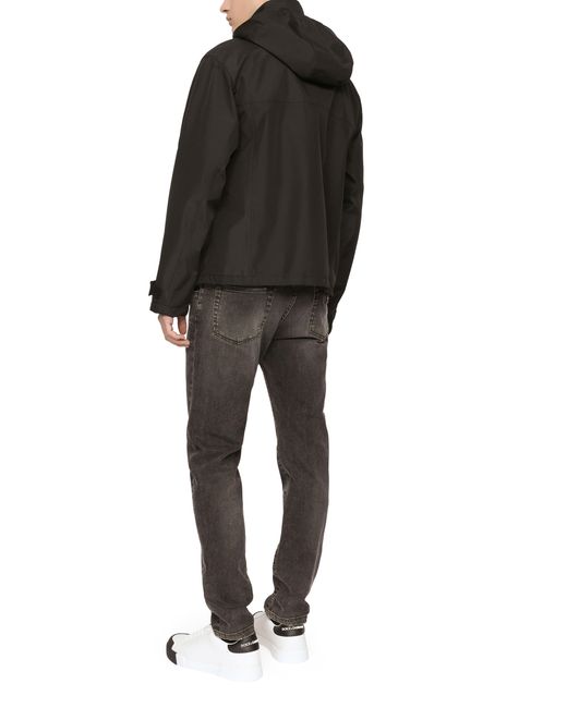 Veste à capuche en nylon Dolce & Gabbana pour homme en coloris Black