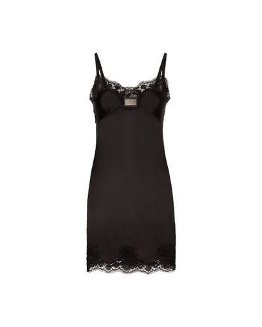 Dolce & Gabbana Black Short Slip Dress