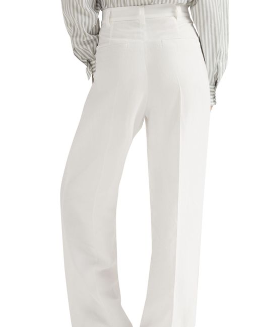 Brunello Cucinelli White Twill Trousers