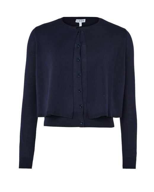 Loewe Blue Wool Cardighan