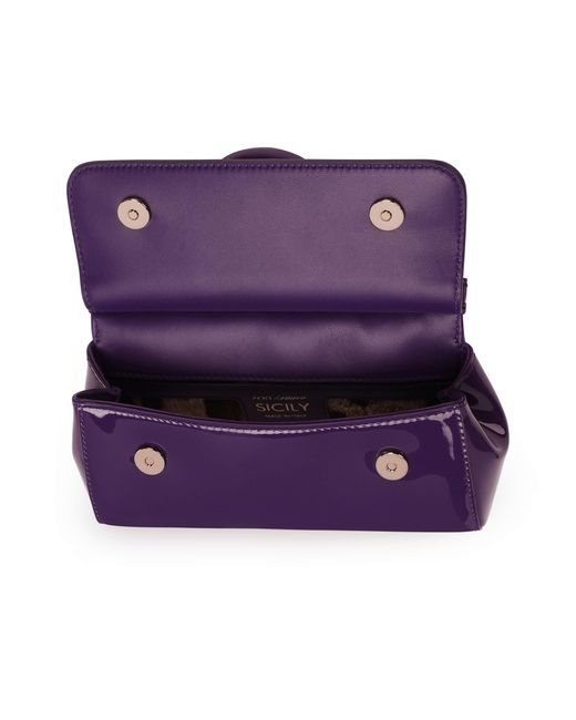 Dolce & Gabbana Purple Kleine Handtasche Sicily