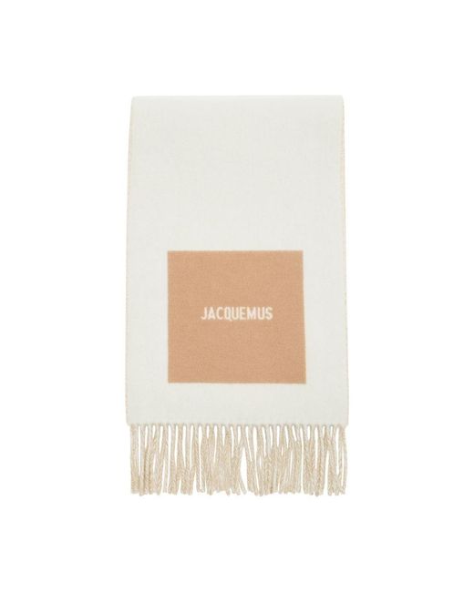 L'Écharpe Rond Carré Jacquemus en coloris White