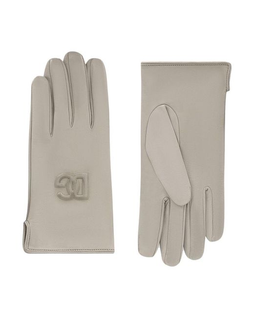 Dolce & Gabbana Gray Nappa Leather Gloves for men