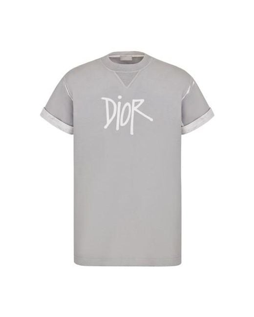 Dior AND SHAWN Oversized-T-Shirt in Gray für Herren