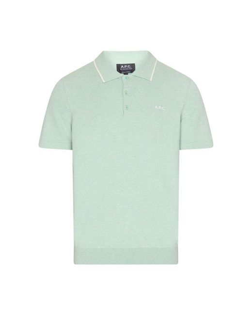 A.P.C. Green Flynn Polo Shirt for men