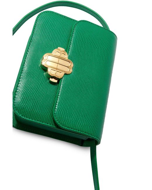 Maje Lizard-effect Leather Clover Bag