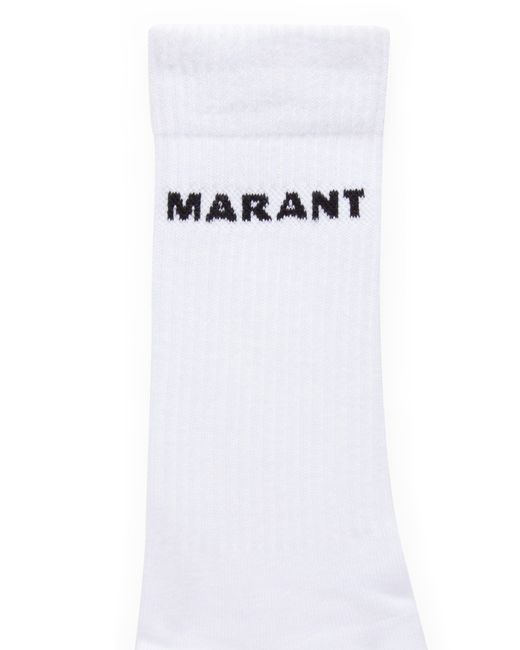 Chaussettes à logo Isabel Marant pour homme en coloris White