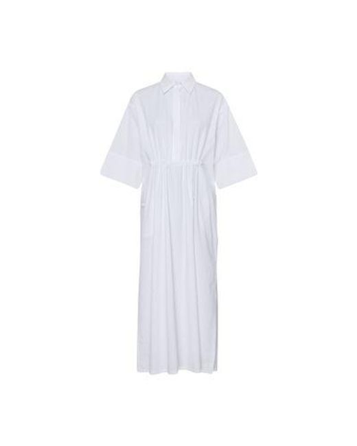 Max Mara White Eulalia Midi Shirt Dress