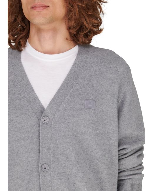 Acne Gray Keve New Face Cardigan for men
