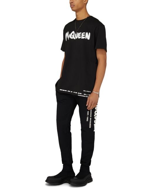 Alexander McQueen T-Shirt mit Logo in Black für Herren