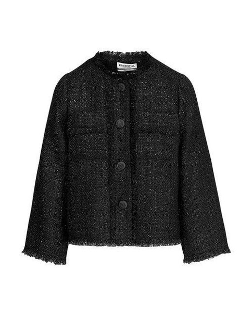 Essentiel Antwerp Dashing Tweed Jacket in Black | Lyst